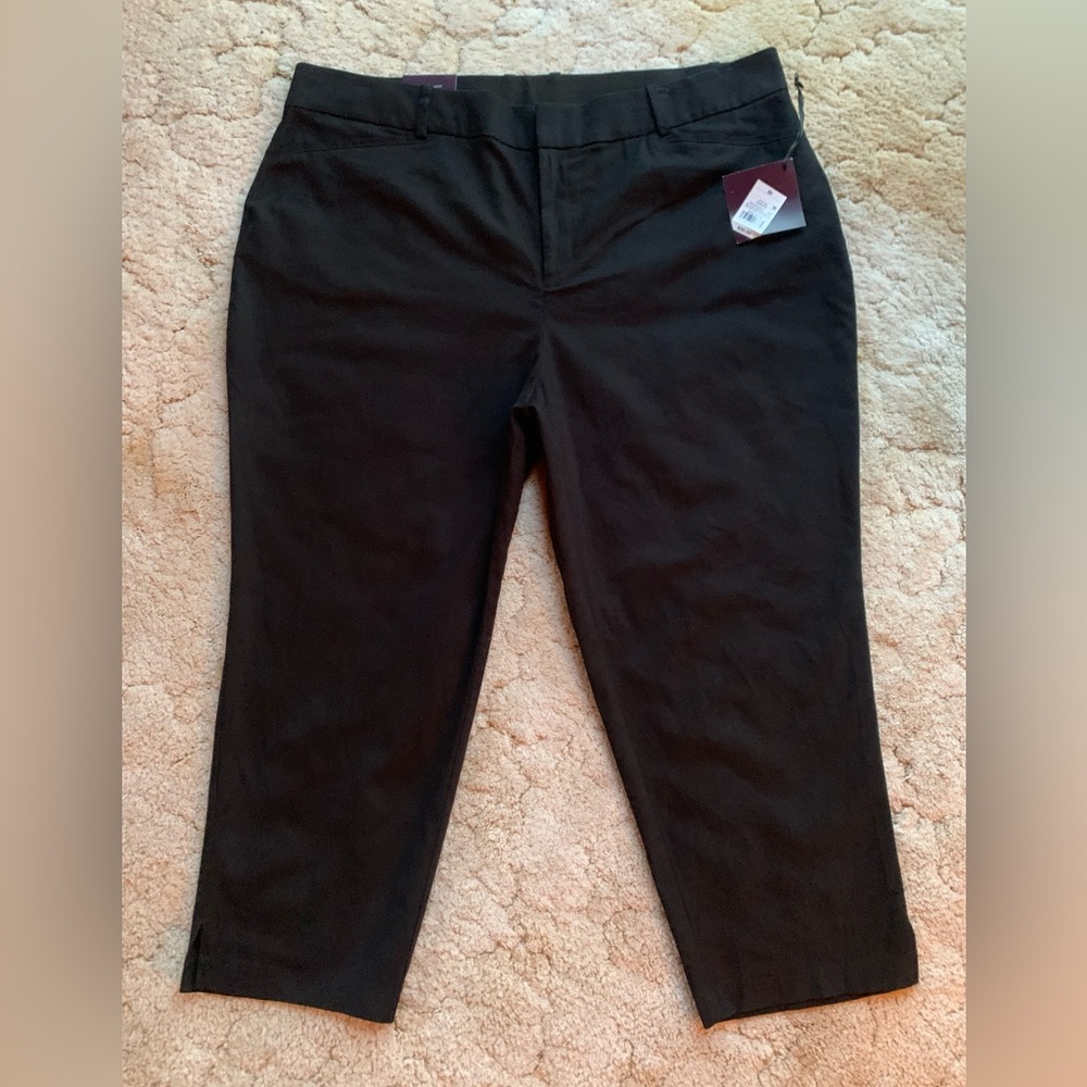 Ava & Viv (Plus Size 22) Black Cropped Ankle Pants